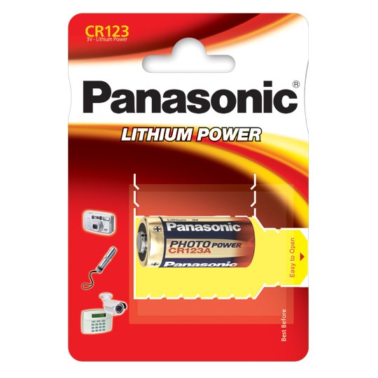 Pila Litio CR123A 3V/1500mA PANASONIC