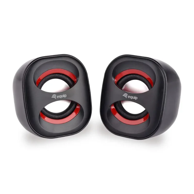 Altavoces Multimedia 2.0 USB Life Mini NEGRO/ROJO