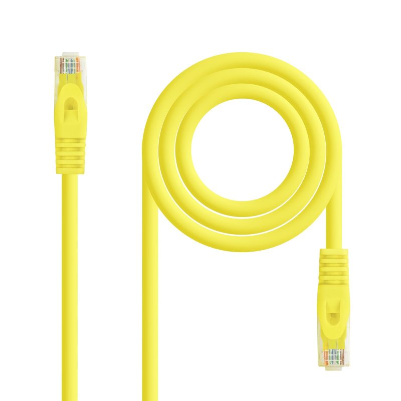 Latiguillo RJ45 Cat6a UTP CU LSZH 2m AMARILLO NANOCABLE