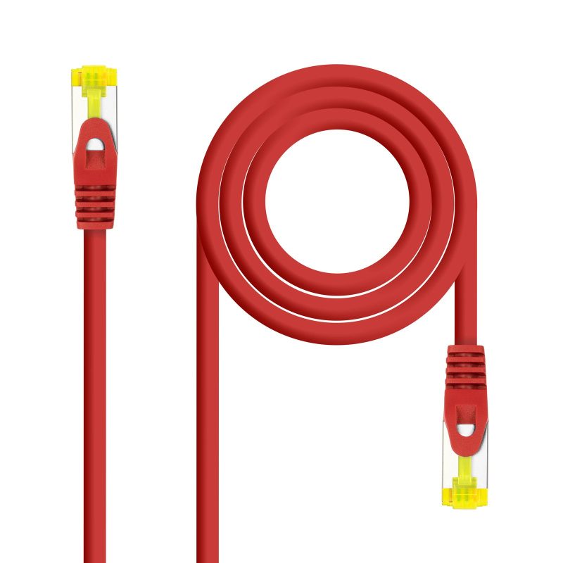 Latiguillo RJ45 Cat6a S/FTP CU LSZH 0,5m ROJO NANOCABLE