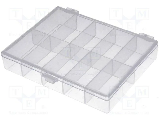 Caja 10 Contenedores de 22x44x18,5mm Transparente