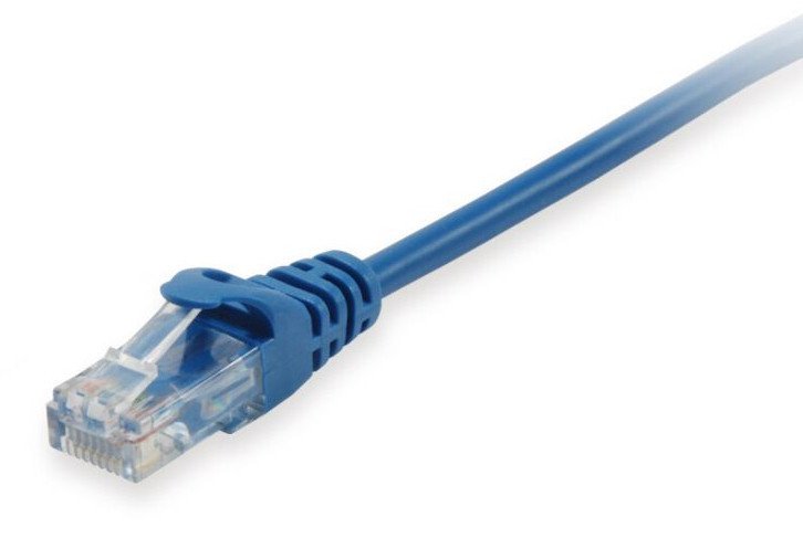 Latiguillo RJ45 Cat6 UTP CCA 0,25m AZUL EQUIP