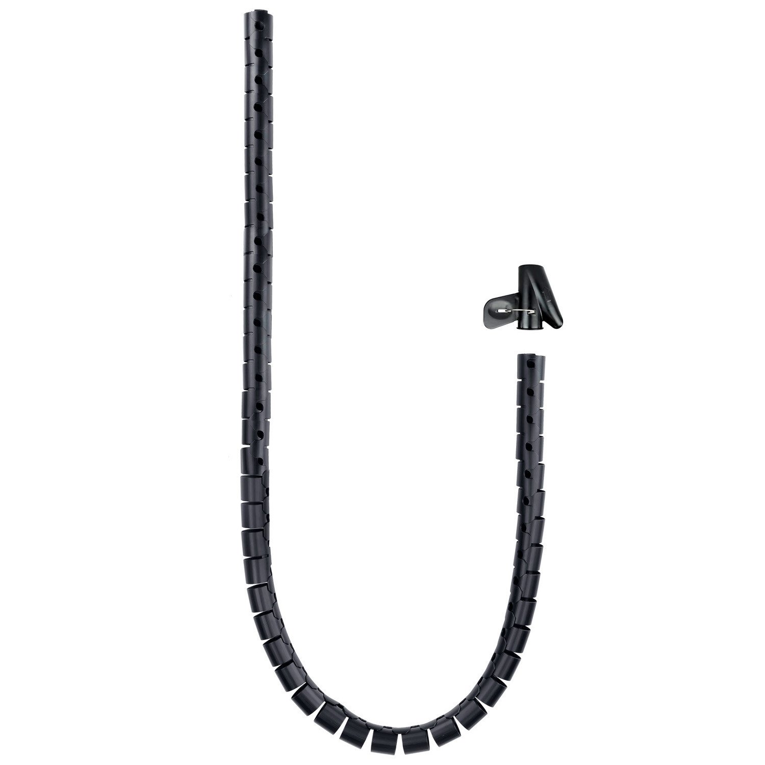 Organizador Cables Flexible 25mm 1m NEGRO NANOCABLE
