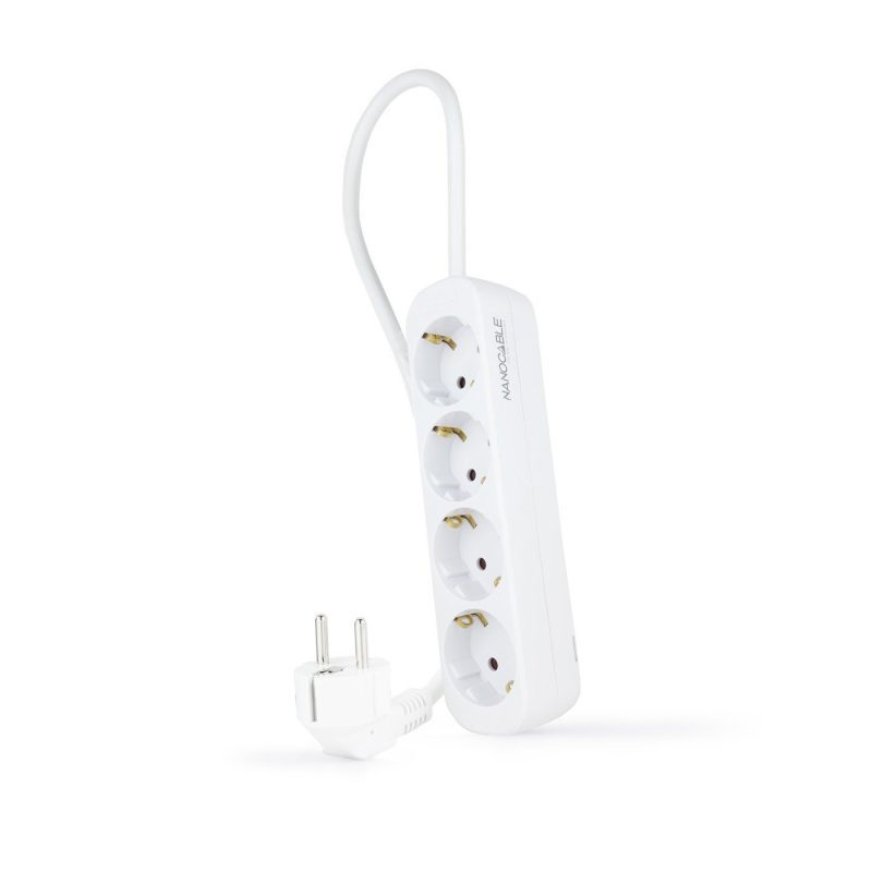 Base Multiple 4 Enchufes Cable 1,4m BLANCA