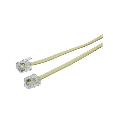 Cable Telefonico RJ11 BLANCO Longitud 7 metros