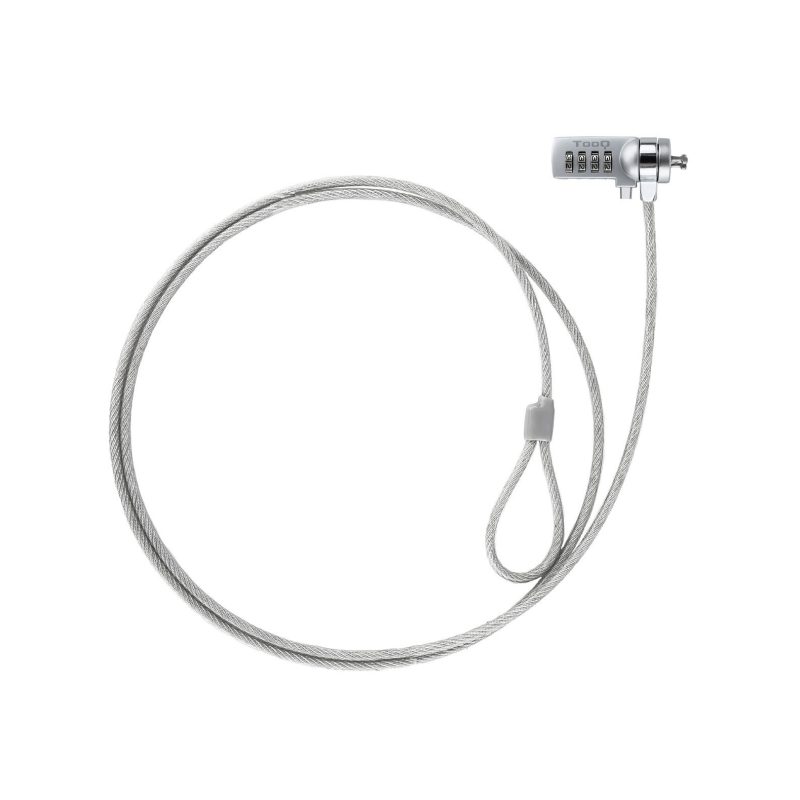 Cable Seguridad  Portatiles Combinacion GRIS TOOQ