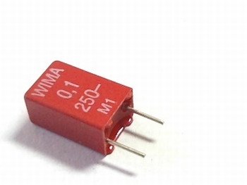 Condensador Poliester 100nF 250Vdc Raster 5mm 100K
