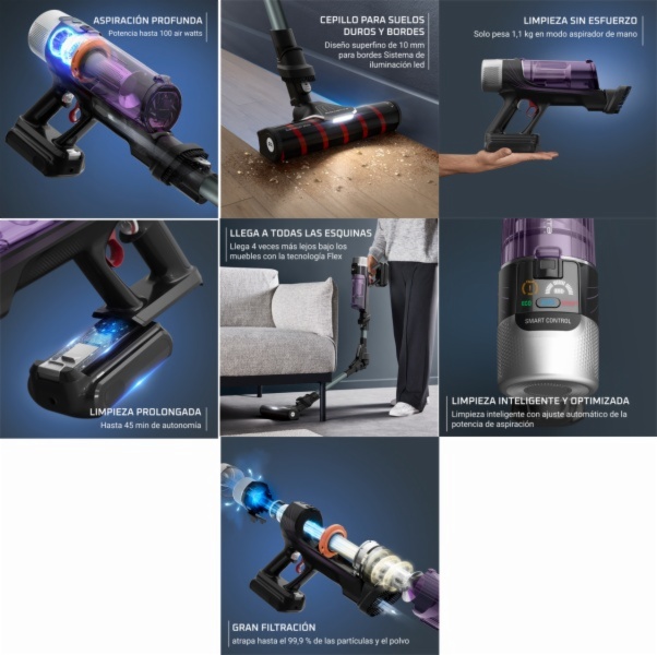 ASPIRADOR ESCOBA ROWENTA RH2048WO X-FORCE FLE - Imagen 3