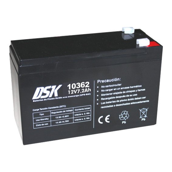 Bateria PLOMO 12V/7,2Ah UPS/SAI 151x65x94mm DSK DF1