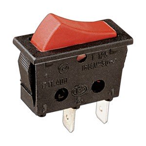 Interruptor Basculante Unipolar ON-OFF 16A ROJO