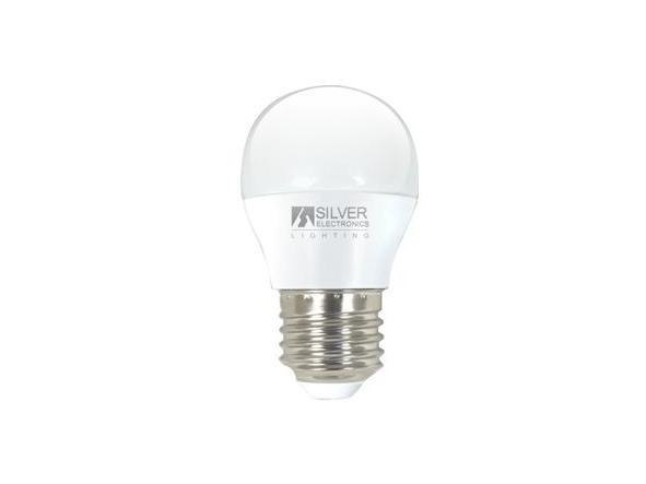 Bombilla LED ESFERICA E27 5W 3000K SILVER
