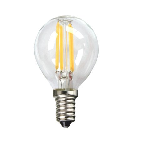 Bombilla LED ESFERICA FILAMENTO E14 4W 230V 3000K SILVER