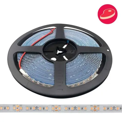 Tira LED CARNICERIAS 24V 18W/m 120LED/m IP67 5m ECO
