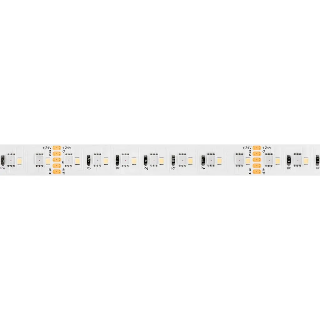 Tira LED RGBW 3000K 24V 19,2W/m 224L/m IP20 10mm 5m