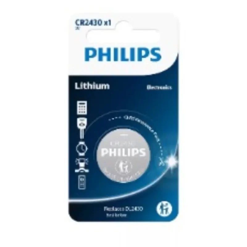 Pila Litio CR2430 PHILIPS 3Vdc (Blister 1 pila)
