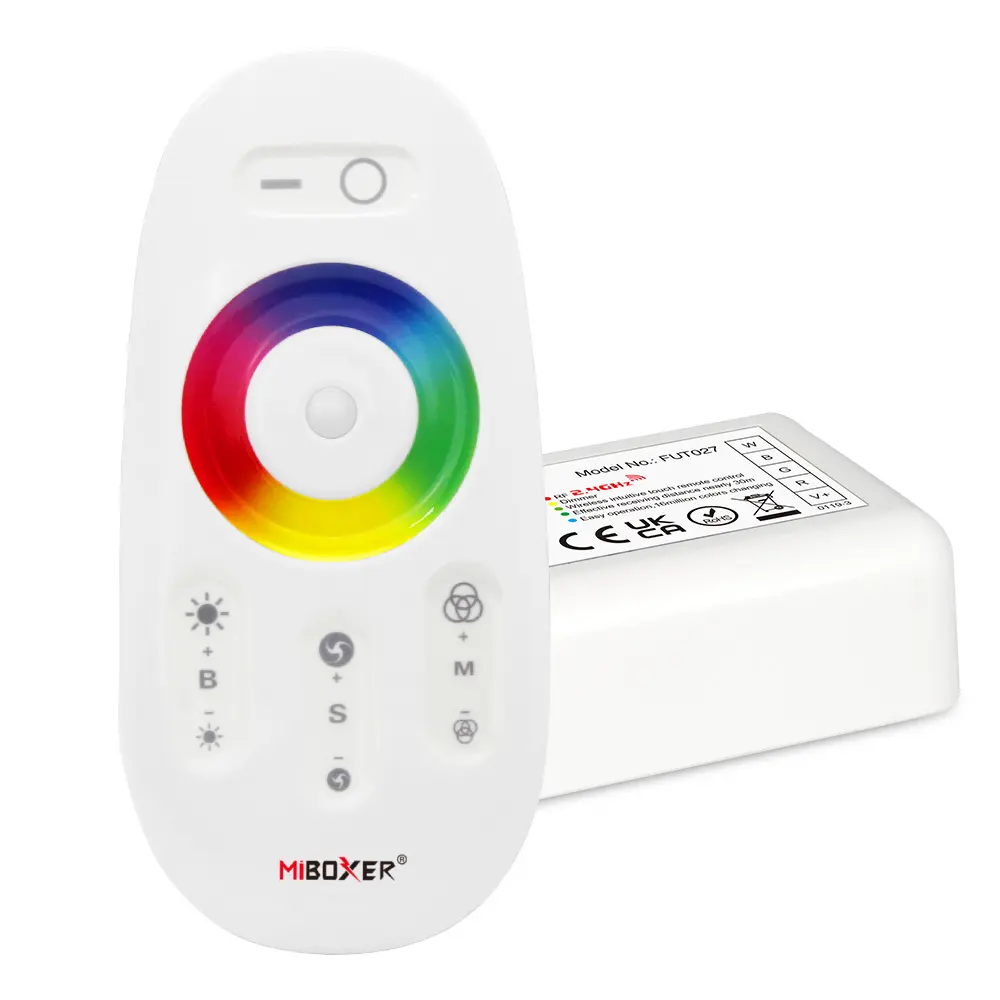 Controlador RGBW 12-24Vdc 10Amp max 2,4Ghz con Mando