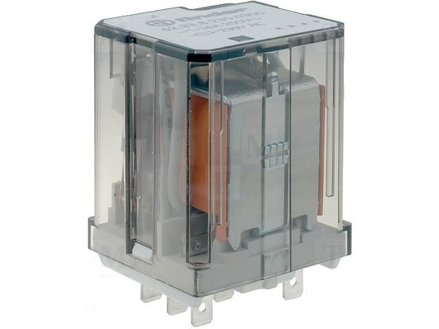 RELE 12Vdc 3Ctos con Pulsador de Prueba 16A/250Vac FINDER