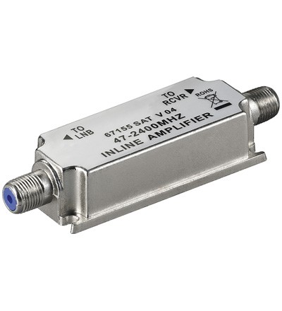 Amplificador de linea FI 20dB satelite y MATV