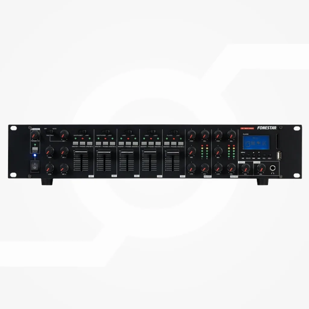 Mezclador 8IN USB/SD/MP3 2Zonas RACK FONESTAR