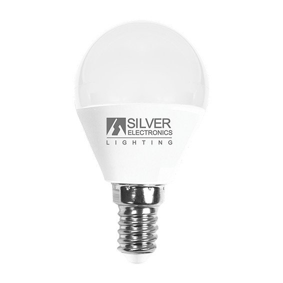 Bombilla LED ESFERICA E14 6W 5000K High Quality SILVER