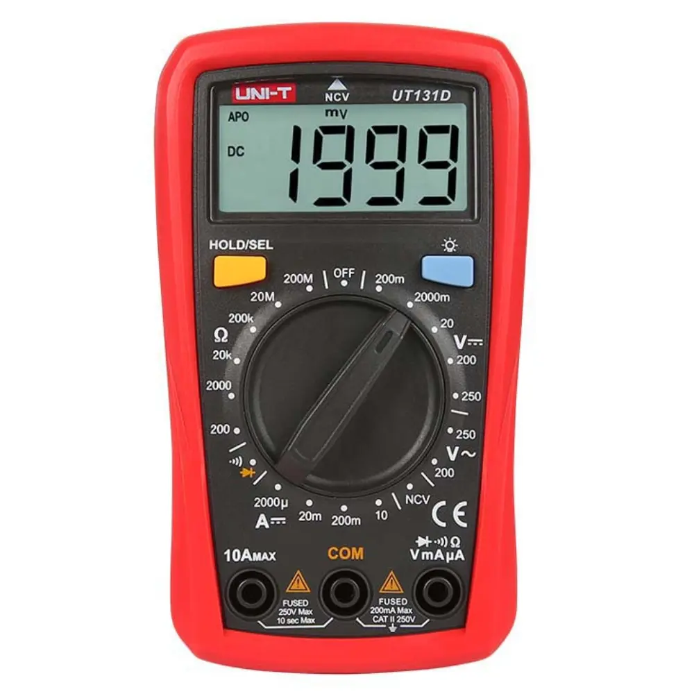 Multimetro Digital Tensión AC/DC, Corriente DC UT131D