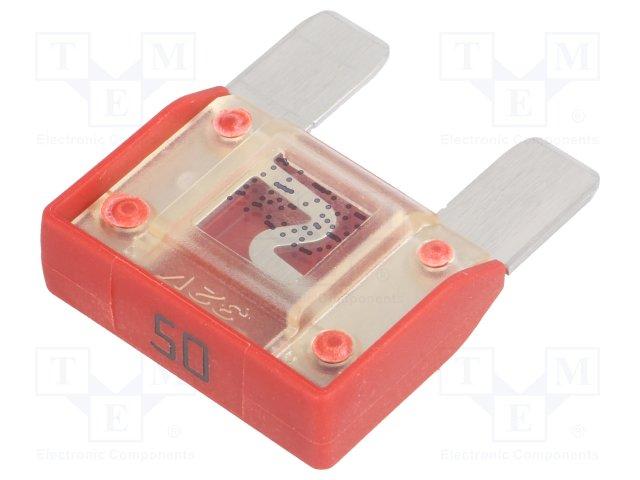 Fusible Plano MAXI Coche 50Amp 32V 29mm color ROJO