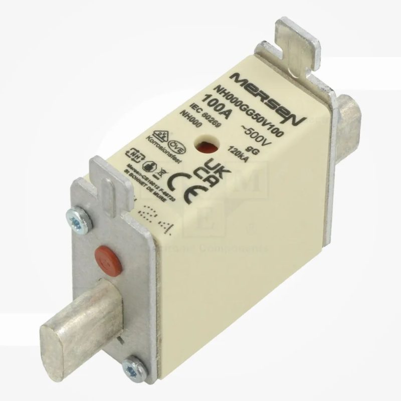 Fusible gG 100A 500Vac 7,5W NH000 Ceramica