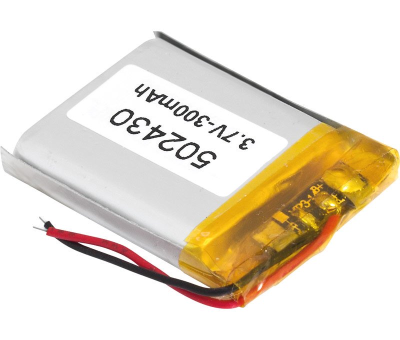 Bateria 3,7V 300mA Polimero Litio Cto. Control 24x30x5mm