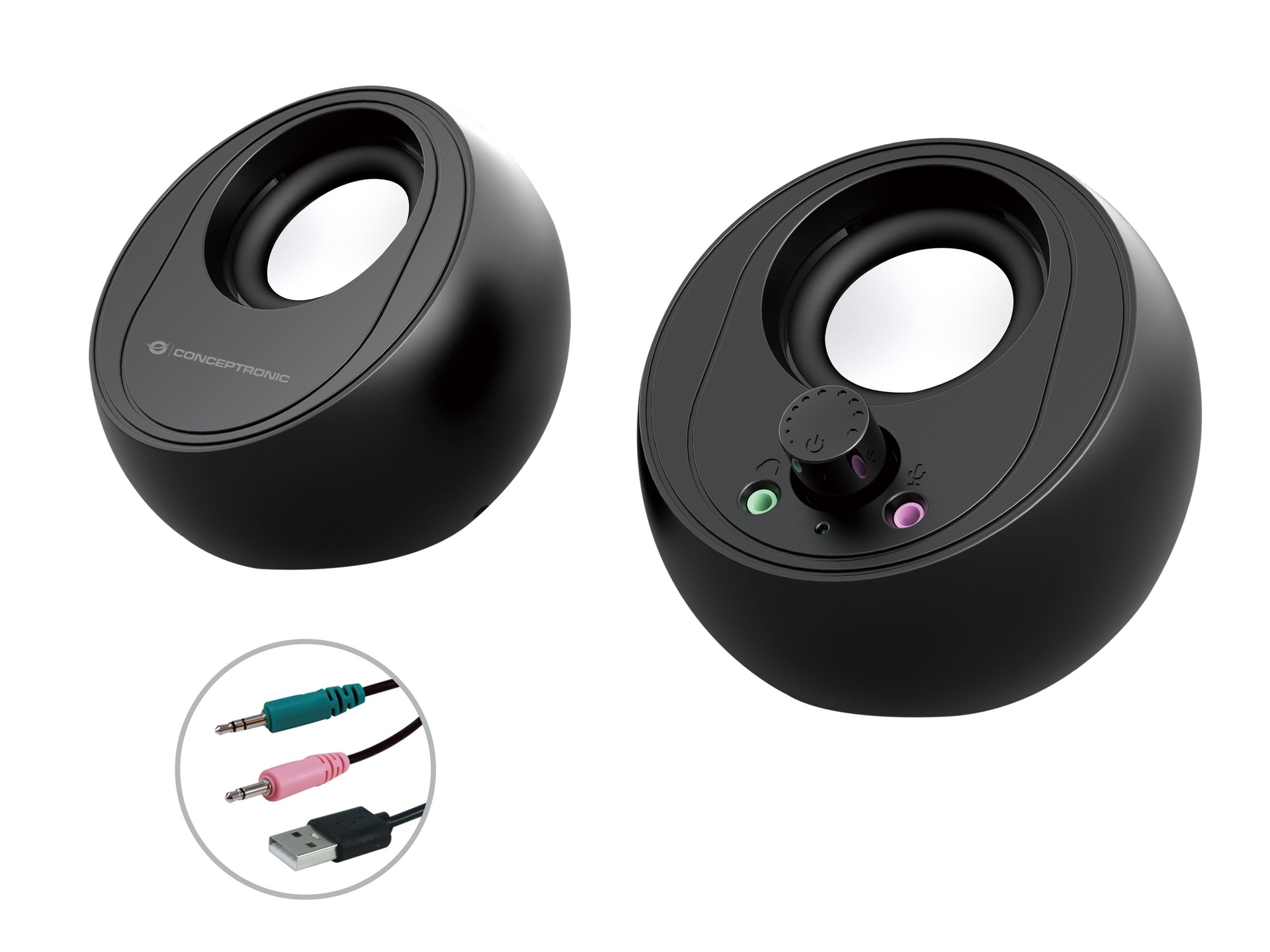 Altavoces Multimedia 2.0 Bluetooth NEGROS CONCEPTRONIC