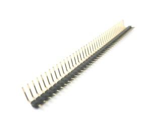 Tira Poste Macho Cto. impreso 40pin paso 2.54mm 1 fila Acodado