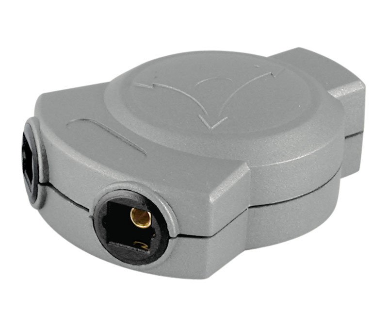 Adaptador Toslink Hembra-Hembra 1 Entrada 2 Salidas