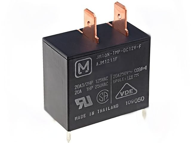RELE 12VDC 20Amp 1Cto Cto.Impreso+2 Faston ALF1T12