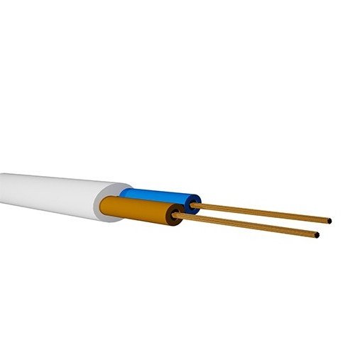 Manguera Electrica BLANCA 2×0,75mm PLANA 300/500V (100m)