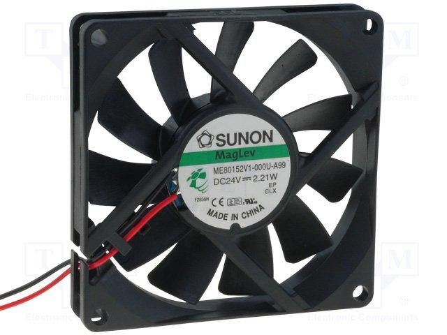 Ventilador 24Vdc 80x80x15mm 2,21W 2 Cables VAPO