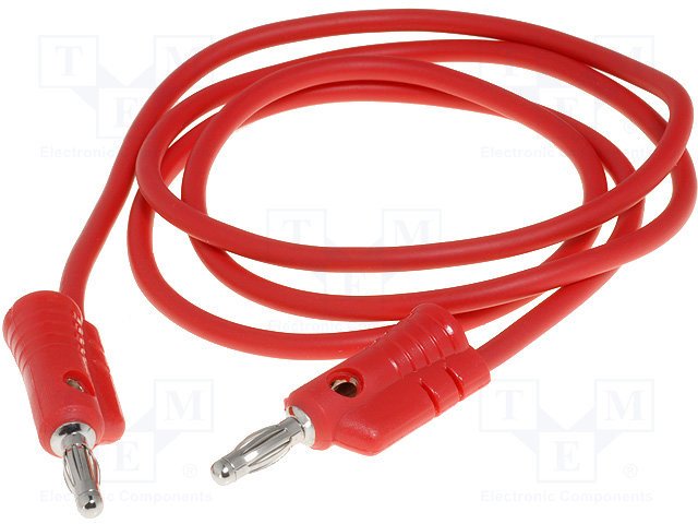 Cable Pruebas Bananas de 4mm 900mm ROJO 2202B