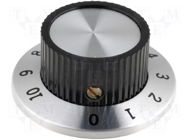 Boton de Mando con Disco Numerado 0-10  Eje 6,35mm