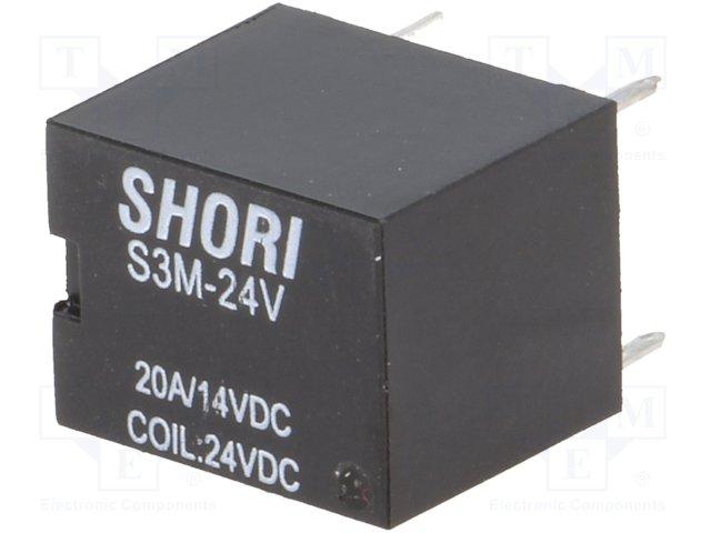 RELE 24Vdc 20Amp 1Cto.Conmutado Cto.Impreso