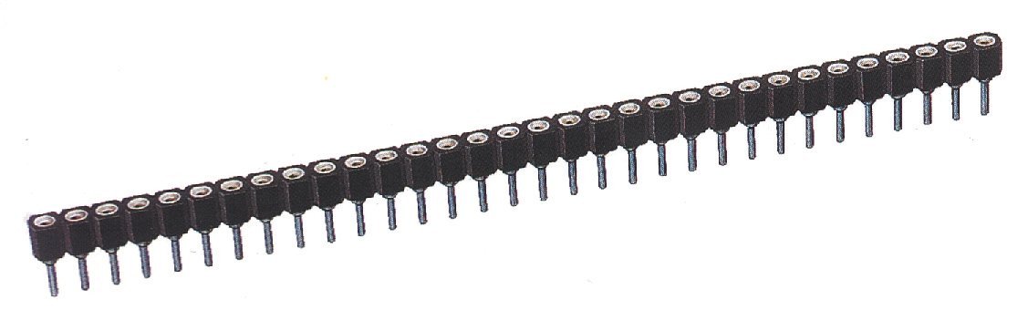 Tira Poste 32Pin Torneado Hembra paso terminales 2,54mm