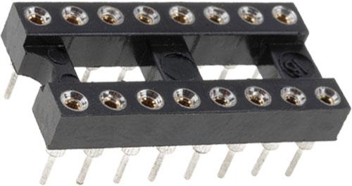 Zocalo Circuito Integrado 16 Pin TORNEADO paso 2,54mm