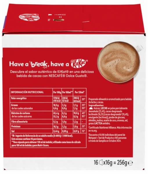 CAPSULAS CAFE DOLCE GUSTO KITKAT - Imagen 3