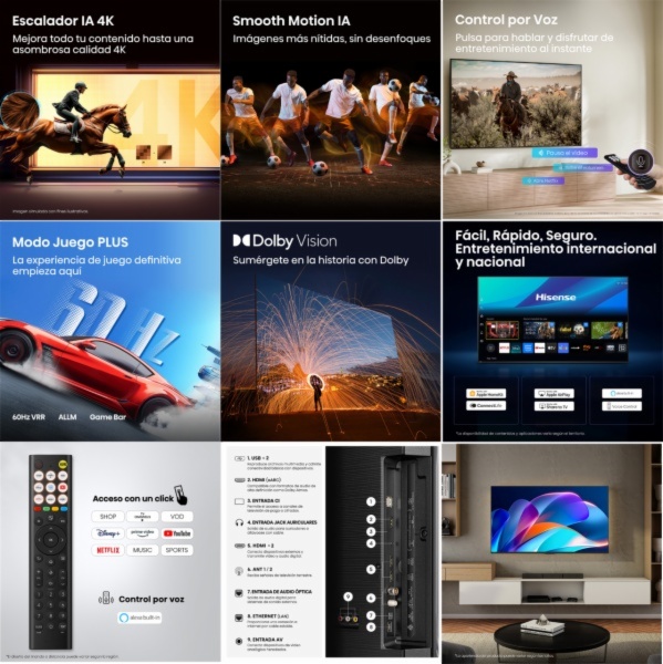 TELEVISOR LED HISENSE 43A6S - Imagen 3