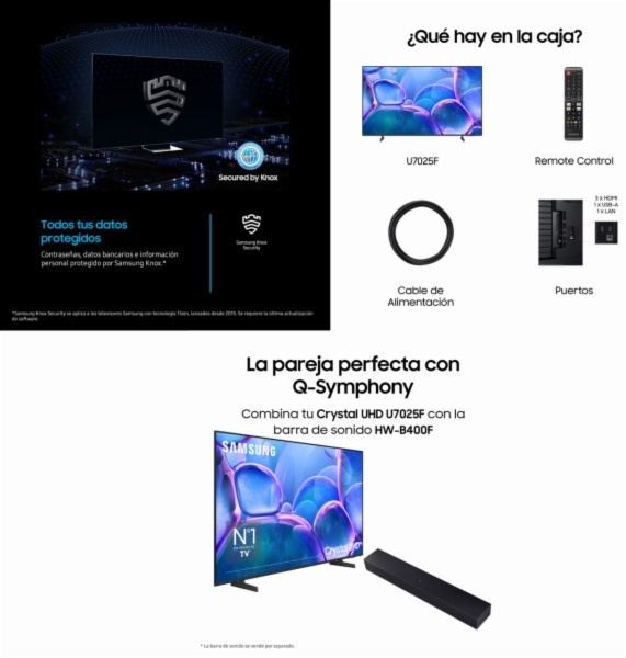 TELEVISOR LED SAMSUNG TU43U7025FKXXC - Imagen 3