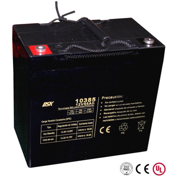 Bateria PLOMO 12V/55Ah GEL CICLICA VEHICULOS DSK