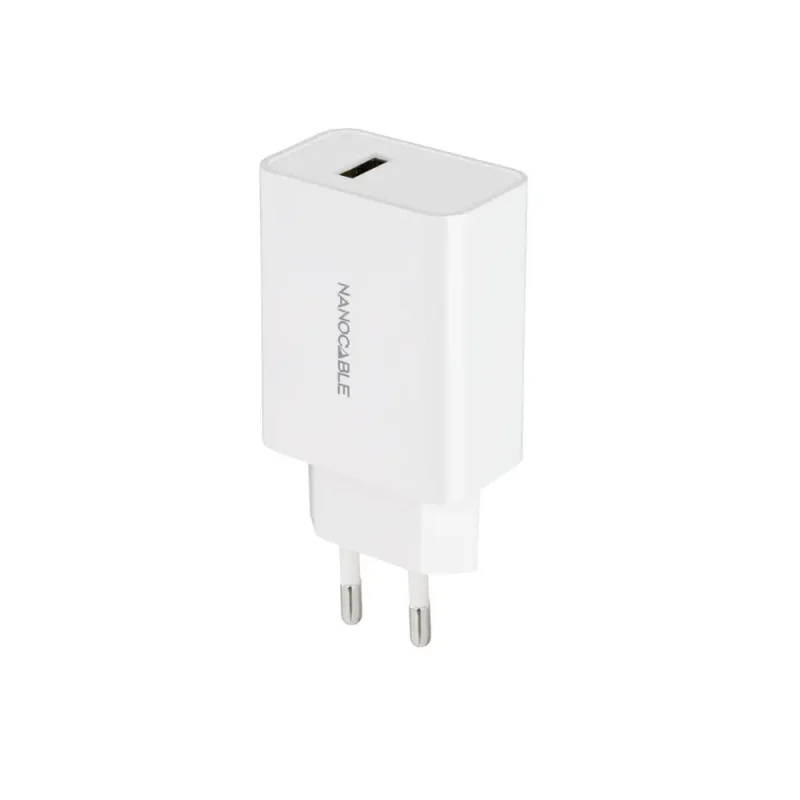 Cargador USB 5V/2,1A BLANCO NANOCABLE