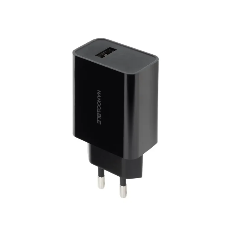 Cargador USB 5V/2,1A NEGRO NANOCABLE