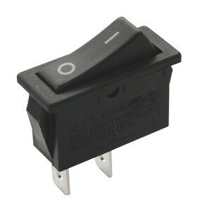 Interruptor Basculante Unipolar ON-OFF 16A NEGRO