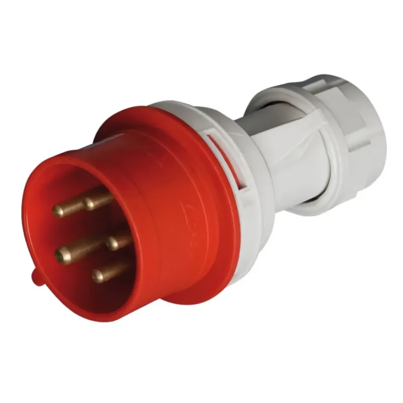 Clavija Conector CETAC 5P (3P+N+t) 16A IP44 Roja