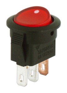 Interruptor Basculante Unipolar ON-OFF Luminoso ROJO