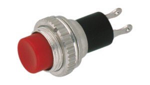 Pulsador Abierto Reposo OFF-(ON) Boton Rojo 0,5A/250Vac