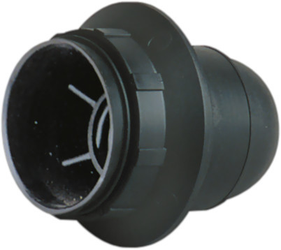 Portalamparas E27 con rosca NEGRO